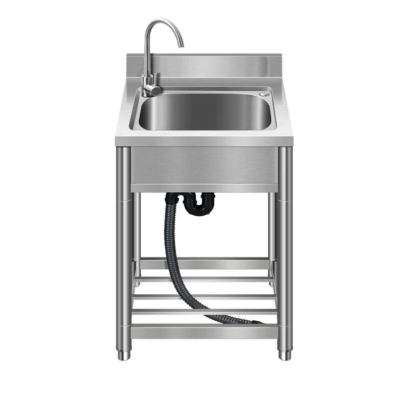 Free Standing Sink  Indoor or Outdoor Stainless Steel Sink 55x50x80 cm